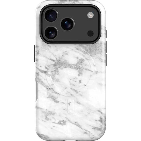 Silver Marble iPhone 17 Pro Magsafe Impact Case