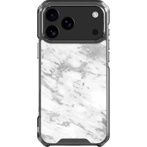Silver Marble iPhone 17 Pro Max Clear Case