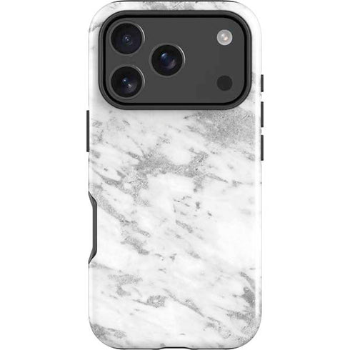 Silver Marble iPhone 17 Pro Max Impact Case