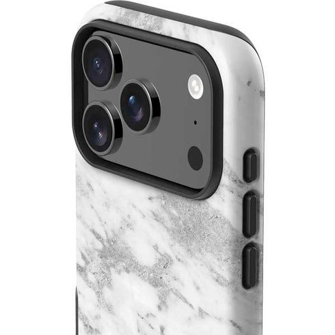 Silver Marble iPhone 17 Pro Max Impact Case