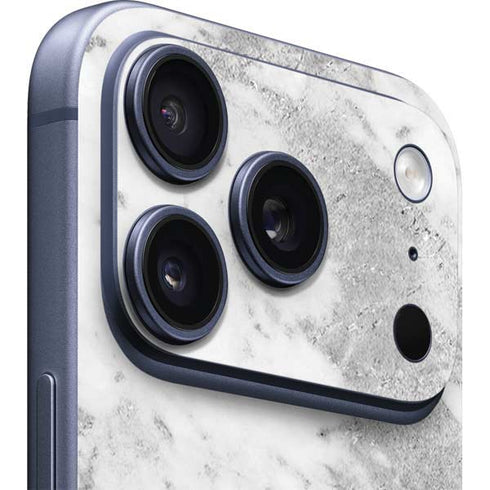 Silver Marble iPhone 17 Pro Skin