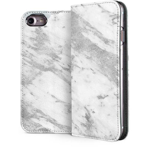 Silver Marble iPhone 7 Folio Case