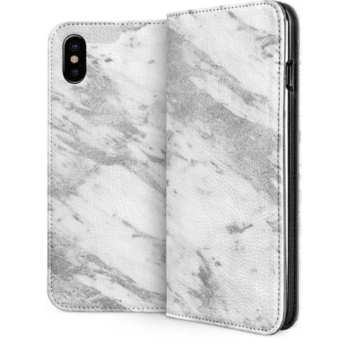 Silver Marble iPhone 8 Folio Case