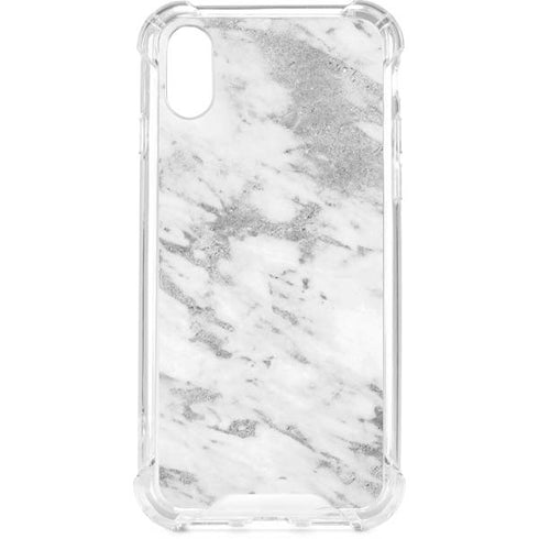 Silver Marble iPhone XS Clear Case