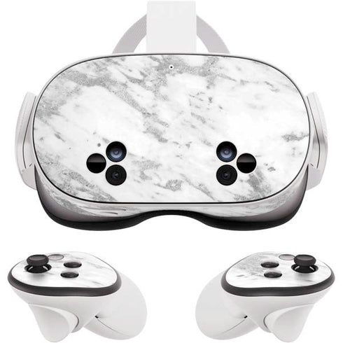 Silver Marble Meta Quest 3S Skin