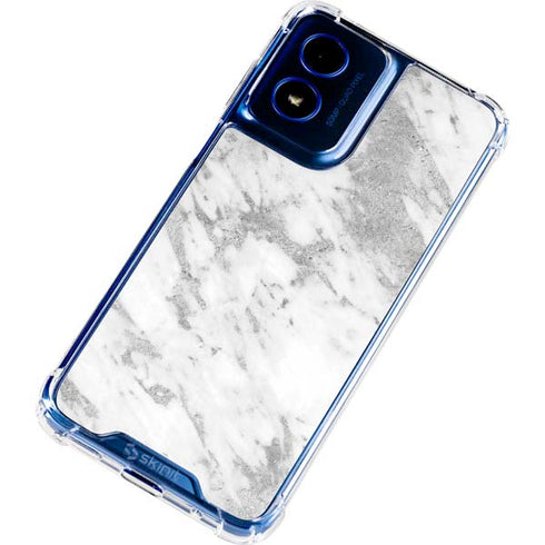 Silver Marble Moto G 5G (2024) Clear Case