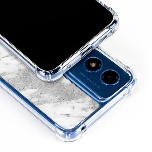Silver Marble Moto G 5G (2024) Clear Case