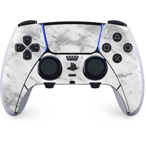 Silver Marble PS5 DualSense Edge Pro Controller Skin
