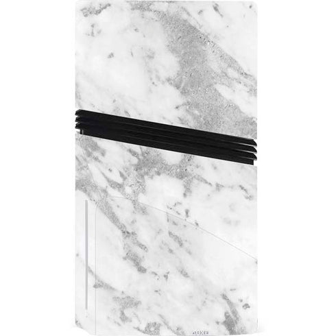 Silver Marble PS5 Pro Disk Console Skin