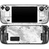 Silver Marble Steam Deck Handheld Gaming Computer OLED Skin