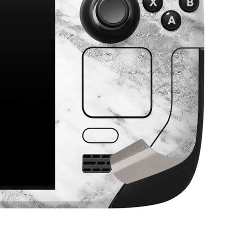 Silver Marble Steam Deck Handheld Gaming Computer Skin