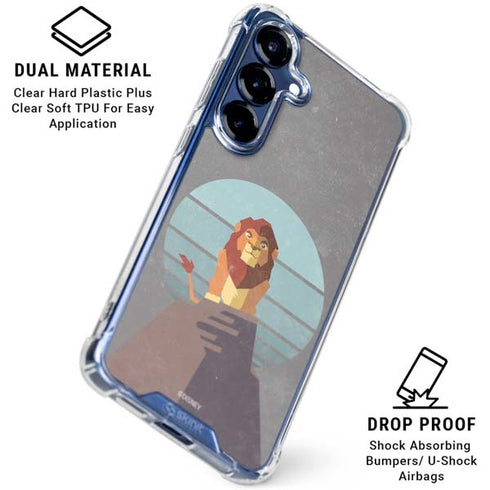 Disney The Lion King Simba On Pride Rock Galaxy S25 Clear Case