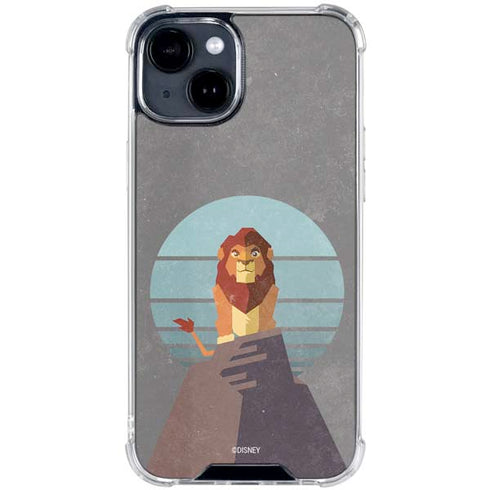 Disney The Lion King Simba On Pride Rock iPhone 15 Clear Case
