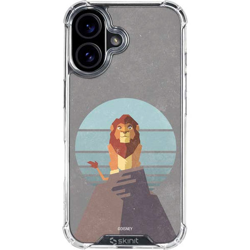 Disney The Lion King Simba On Pride Rock iPhone 16 Plus Clear Case