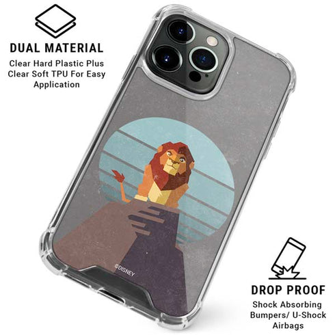 Disney The Lion King Simba On Pride Rock iPhone 16 Pro Max Clear Case