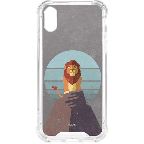 Disney The Lion King Simba On Pride Rock iPhone XS Clear Case
