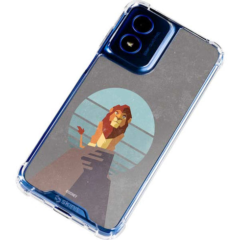 Disney The Lion King Simba On Pride Rock Moto G 5G (2024) Clear Case