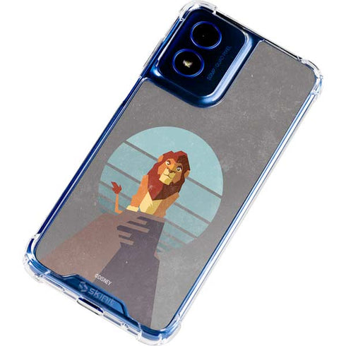 Disney The Lion King Simba On Pride Rock Moto G Play 4G (2024) Clear Case