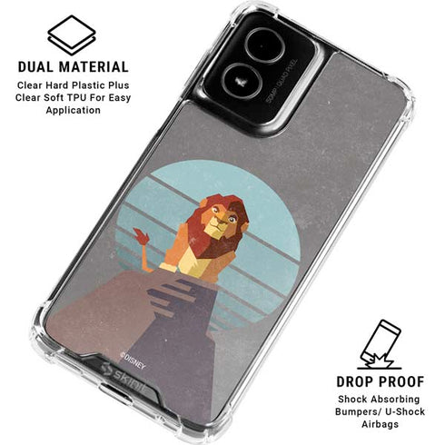 Disney The Lion King Simba On Pride Rock Moto G Power 5G (2024) Clear Case