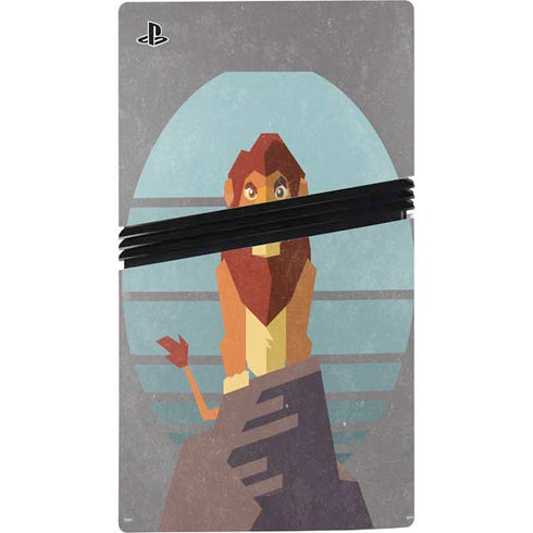 Disney The Lion King Simba On Pride Rock PS5 Pro Console Skin