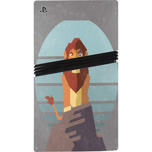 Disney The Lion King Simba On Pride Rock PS5 Pro Disk Bundle Skin