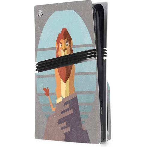 Disney The Lion King Simba On Pride Rock PS5 Pro Disk Console Skin