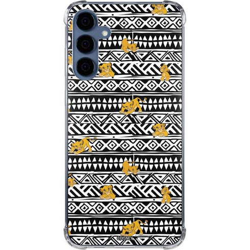 Disney The Lion King Simba Tribal Print Galaxy A35 5G Clear Case