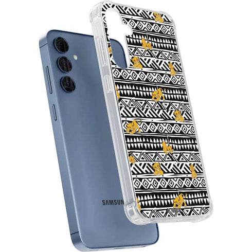 Disney The Lion King Simba Tribal Print Galaxy A35 5G Clear Case