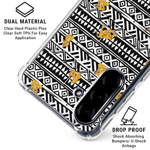 Disney The Lion King Simba Tribal Print Galaxy A36 5G Clear Case