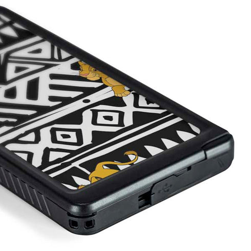 Disney The Lion King Simba Tribal Print Galaxy S24 Ultra Waterproof Case