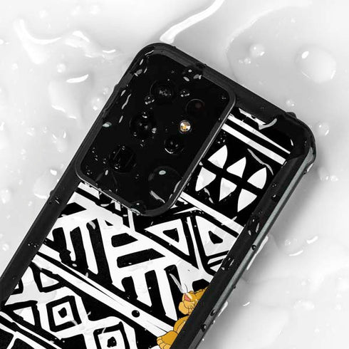Disney The Lion King Simba Tribal Print Galaxy S24 Ultra Waterproof Case