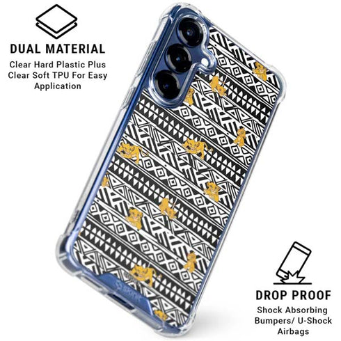 Disney The Lion King Simba Tribal Print Galaxy S25 Clear Case