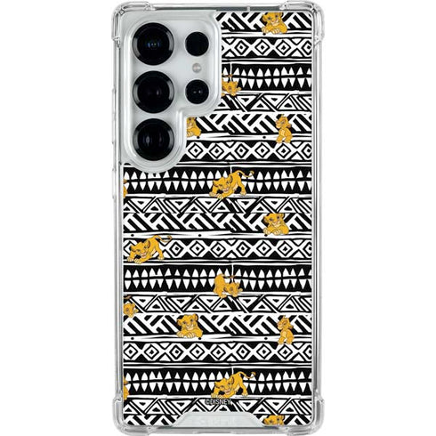 Disney The Lion King Simba Tribal Print Galaxy S25 Ultra Clear Case