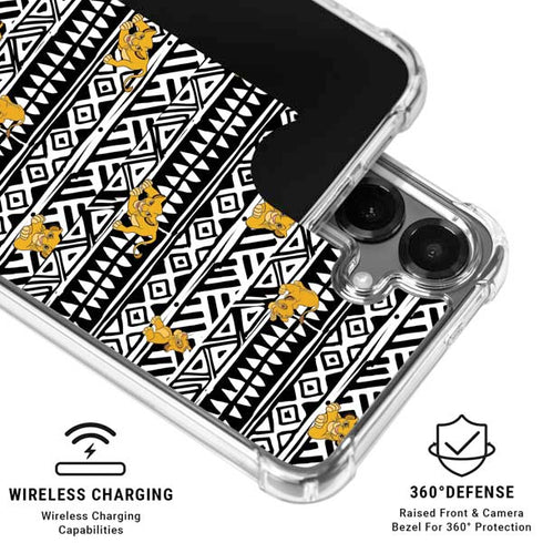 Disney The Lion King Simba Tribal Print Galaxy S26 Plus Clear Case