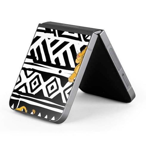 Disney The Lion King Simba Tribal Print Galaxy Z Flip6 Skin