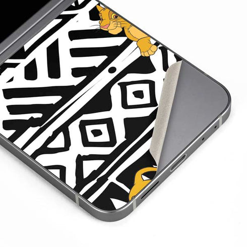 Disney The Lion King Simba Tribal Print Galaxy Z Flip6 Skin