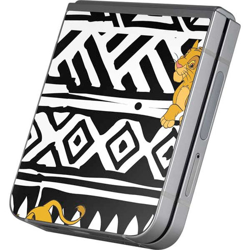 Disney The Lion King Simba Tribal Print Galaxy Z Flip6 Skin