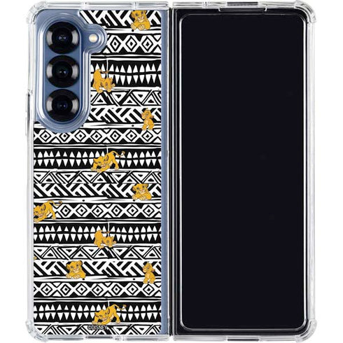 Disney The Lion King Simba Tribal Print Galaxy Z Fold6 Clear Case