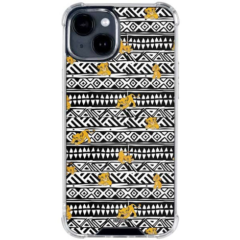 Disney The Lion King Simba Tribal Print iPhone 15 Clear Case