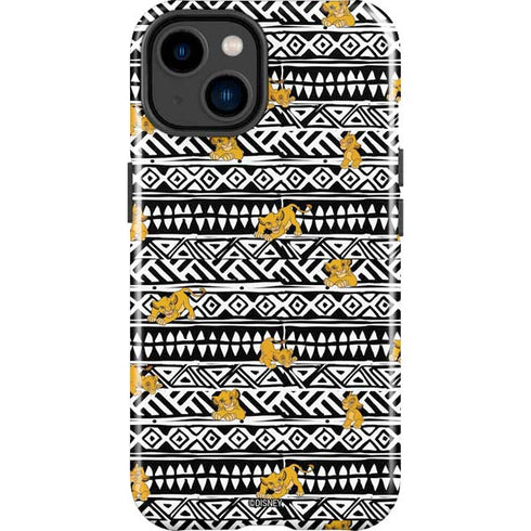 Disney The Lion King Simba Tribal Print iPhone 15 Impact Case