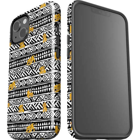 Disney The Lion King Simba Tribal Print iPhone 15 Impact Case