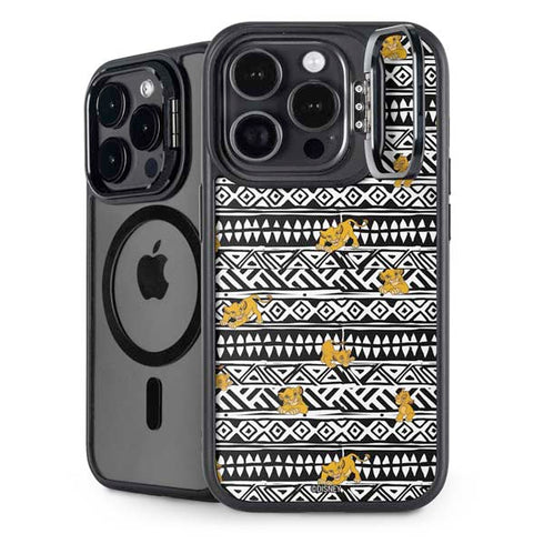 Disney The Lion King Simba Tribal Print iPhone 15 Pro Max Kickstand Case