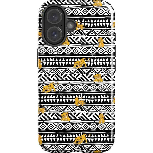 Disney The Lion King Simba Tribal Print iPhone 16 Magsafe Impact Case