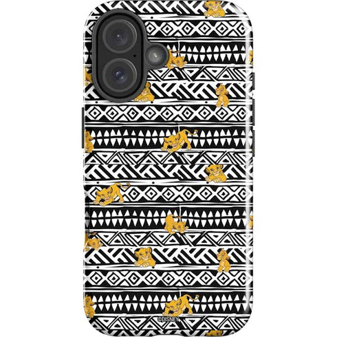 Disney The Lion King Simba Tribal Print iPhone 16 Plus Impact Case