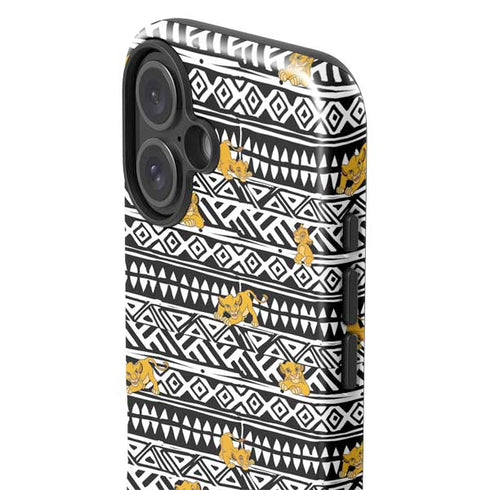 Disney The Lion King Simba Tribal Print iPhone 16 Plus Impact Case