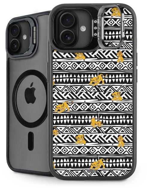 Disney The Lion King Simba Tribal Print iPhone 16 Plus Kickstand Case