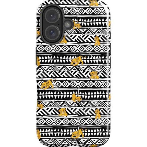 Disney The Lion King Simba Tribal Print iPhone 16 Plus Magsafe Impact Case