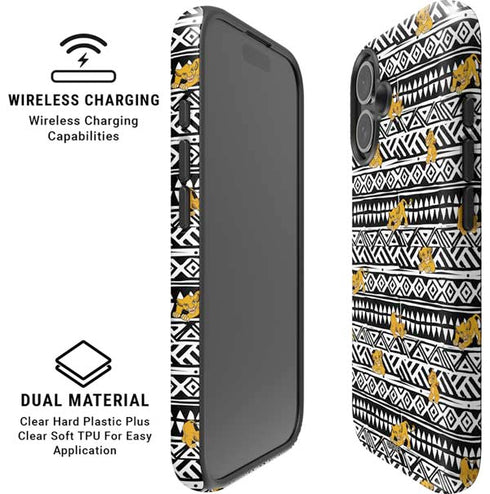 Disney The Lion King Simba Tribal Print iPhone 16 Plus Magsafe Impact Case