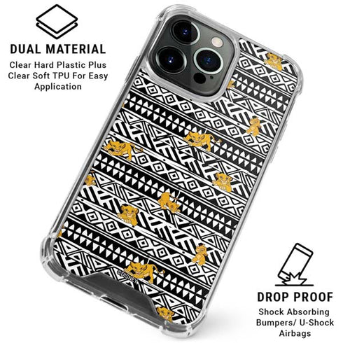 Disney The Lion King Simba Tribal Print iPhone 16 Pro Clear Case