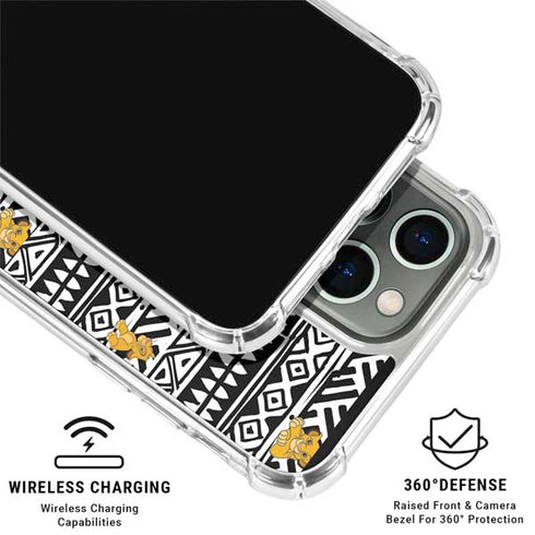 Disney The Lion King Simba Tribal Print iPhone 16 Pro Max Clear Case